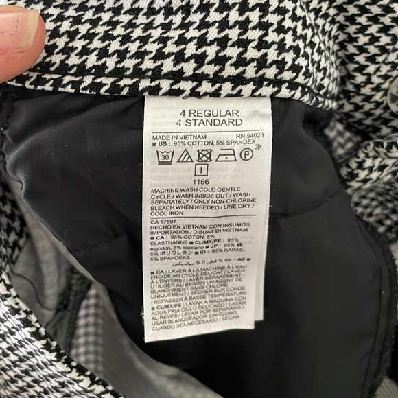 Old Navy Pixie Mid Rise Houndstooth Stretch Leggings Pant Pants Women's sz 4 - Picture 5 of 5